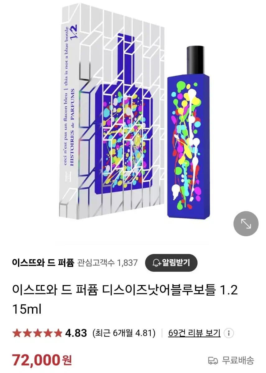 (미개봉) 이스뜨와 디스이즈낫어블루보틀 1.2 15ml